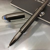 Новое Прибытие 2020 Голубой Кристалл Верхний Черный и Серебряный Круг Бухта Бухта Ручка Ручка Ручки и Школьные Известные ручки с Номер