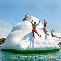 Aufblasbare Wassersportspiele Pop Up Eisberg Rock Klettern Wand Floating Ballon Spielzeug spielen im Sommer