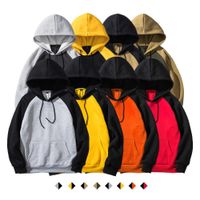 2021 hombres con capucha de mujeres Sweartshirt Europea American Fashion Tendencia de felpa color sólido suéter con capucha para hombres y mujeres Paquete de bolso de OPP