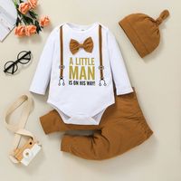 Bebek Giyim Seti Papyon Tulum + Pantolon Güz Kış 2021 Son Butik Giysileri 0-2 T Bebek Yürüyor Boys Beyefendi Suit