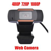 HD webcam web caméra 30fps 480p / 720p / 1080p caméra PC Caméra intégré microphone d'absorption sonore USB 2.0 enregistrement vidéo pour ordinateur pour PCA13