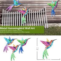 Parti Favor Metal Hummingbird Duvar Sanatı Dekor Güzel Vintage Heykeller Süs Ev Patio Garden Reme889