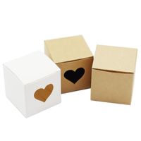 Gift Wrap Wholesale 1.96inch Cube Small Paper Box Handmade Cute Candy Packaging Valentine&#039;s Day Agent Snack Boxes