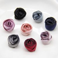 Decorative Flowers & Wreaths 10pcs Rose Flower Accessories Burnt Edge Lace Brooch Hairpin Jewelry Fabric Diy