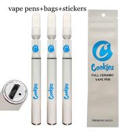 Cookies rechargeable stylo de vape 0.5ml jetable e-cigarettes en céramique cartouches en céramique emballage sacs Kits de démarreur 290mAh batterie atomiseur vaporisateur vide