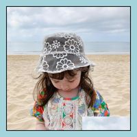 Beanies Caps Headwears Athletic Outdoor As Sports & Outdoorsbeanies Childrens Concave Shape Lace Decor Hat Summer Girls Organza Flower Embro