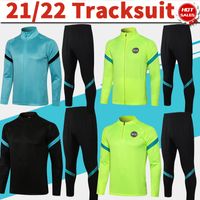 Inter Tracksuit # 9 Dzeko # 23 Barella Manga comprida Alta Collar Futebol Kit 2021/2022 Sport Training Suit Sweatsuit Futebol Uniforme Jacket Top + Calças