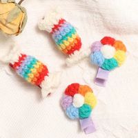 Free DHL MQSP Knitted Rainbow Hairclips Boutique Quality Pri...