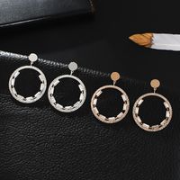 Luxury Crystal Big Circle Dangle Earrings For Women Rhinesto...