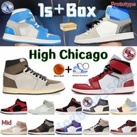 HIGH 1 scarpe da basket 1s uomini donne sport sneakers prototipo cactus reverse lx chicago università blu metà top 3 mens trainer con scatola