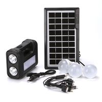 Solargenerator Handlicht Lampe USB-Ladegerät Home System Panelgeneratoren Kit mit 3 Glühlampen Lichter 4500mAh Power Bank für Indoor Outdoor-Notbeleuchtung