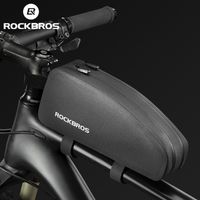 Rockbros (Yerel Teslimat) Bisiklet Çantası Yağmur Geçirmez Üst Ön Tüp Parsel Bigs Kapasite Naylon Ultralight Taşınabilir Çift Fermuar Cep Bisiklet Aksesuar