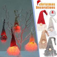 Christmas Decorations Forest Old Man With Lamp Pendant Face - Less Doll Shining Small Penda Light