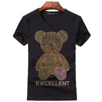 T-shirt da uomo Diamond Men Tshirt Kawaii Abbigliamento Teddy Bear Mens T-shirt manica corta Casual cotone in cotone Tops Plus 5XL T034