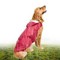 Dog Apparel Reflective Large Rain Coat Raincoat Super Waterproof Hooded Rainwear Pet Clothes For Golden Retriever Labrador