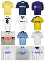 1982 1990 1994 1994 1998 1998 1999 Tottenham Retro Bale Soccer Jersey Spurs Klinsmann Gascoiigne Anderton Sheringham 91 92 94 95 Uniformes de chemise Vintage classique