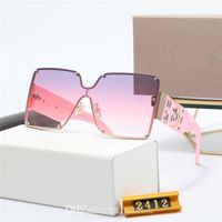 Klasik Marka 2412 Tasarım Güneş Erkekler Kadınlar Polarize 2021 Lüks Ilot Güneş Gözlükleri Bayan UV400 Gözlük Moda Metal Çerçeve Polaroid Cam Lens Kutusu Ile