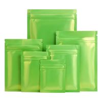 Matte verde liso plano de embalagem de chá alumínio alumínio Mylar malas 100g 500g zip bloqueio alimento seco à prova de cheiro e saco de embalagem de flores um logotipo de cor pode ser nele