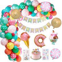Party Decoration 71Pcs Set Ice Cream Donut Balloon Aluminum ...