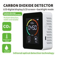 Analisadores de gás Medidor de CO2 Multifuncional Thermohygrômetro Home Detector de Ar Inteligente Monitor de Qualidade Inteligente Poluição