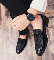 Luxury Fashion Designer Summer Shoes Men Flats Slip On Male Loafers Driving Moccasins Casual Shoes Fashion Dress Wedding shoe I299