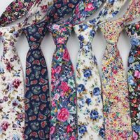 Хлопковый цветочный галстук Классическая красочная цветочная шитья галстук милые моды мужские узкие галстуки дизайнерские галстуки ручной работы H1018