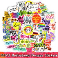50 PCS Motivational Phrases Stickers Inspirational Quotes St...