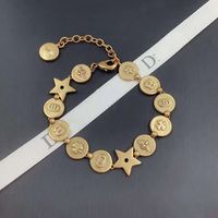Design jewelry five pointed star bee bracelet made of brass