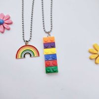 South Korea Ins Yafeng Rainbow Girlfriends Necklace Lovers Tiaodi Tuku Personality Pendant Clavicle Chain Trend