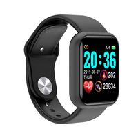 Y68 Smart Klockor Band Fitness Armband Armband Aktivitet Tracker Hjärtfrekvens Monitor Blodtryck Bluetooth SmartBand Smartwatch för Los Android