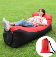 New design Fast Inflatable Lounger Hammock air Sofa Lazy Sleeping Bag Camping Beach Bed Air Hammock for Beach Traveling Camping Picnics