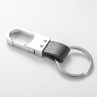 Klassischer Design Mann Stil PU-Leder Keychain Kreativität Metallschlüssel für Geschenk