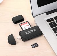 Multi USB2.0 Tipo-C Micro USB OTG com leitor de cartão SD TF 3 em 1 para computador tablet MacBook