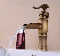 Bathroom Sink Faucets Basin Solid Brass Deck Mount Faucet Single Handle 1 Hole Easy Install Vintage Antique Mixer Tap Sa210531 G9m
