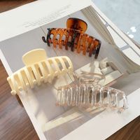 Transparent Champagne Amber Stor Acetate Hair Claws Clamp Bath Makeup Catch Clip Hairpin Geometric Big Barrettes