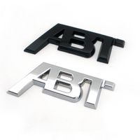 3D Metal Sticker för ABT A6 C6 A3 A4 A5 A7 Q2 Q5 Q7 VW Tiguan Golf Touareg Jetta Touran Passat Polo Side Bakstammar