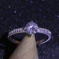 マイクロインレイドジルコン80ポイントダイヤモンドリングレディースの結婚指輪