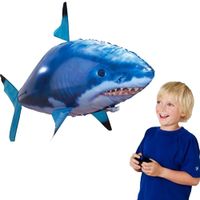 Uzaktan Kumanda Köpekbalığı Oyuncaklar Hava Yüzme RC Hayvan Kızılötesi Sinek Balonlar Palyaço Balık Oyuncak Çocuklar Için Noel Hediyeleri Dekorasyon