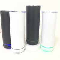 Sublimation extérieure Tabouillet Smart Droid Smart avec haut-parleur Tasse de musique en acier inoxydable Blue Toge sans fil Tasse de lait de café isolé sous vide