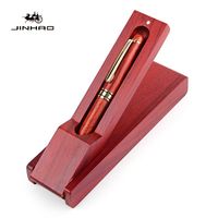 Fountain Pens Red Wood Pen With Box Creative Iraurita Flower Pear Mahogany Medium Writing For School Office