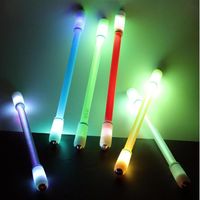 BallPoint Pennor Glöd Roterande Vänd Spinning Gaming Pen för Barn Ljus Färgglada Ljus LED Creative Flash Gift Toy