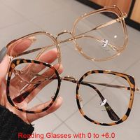 Güneş Erkekler Kadınlar Anti-Mavi Işık Okuma Gözlükleri Vintage Büyük Kare Gözlükler Bilgisayar Gözlük UV400 Metal Çerçeve +1 +2.5 +3