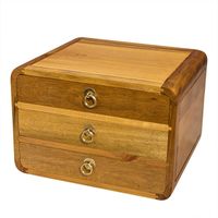 Jewelry Pouches, Bags Luxury Wood Box Storage Organizer Case Silkwood Tea Multi Layer Drawer Cabinet Decor Gift Ideas