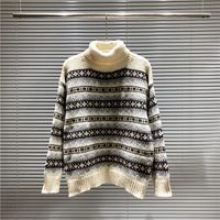 여성 디자이너 스웨터 망 럭셔리 스웨터 캐주얼 라운드 넥 긴 소매 옷 고품질 스웨터 수석 선물 크기 M-2XL