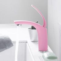 Ванная комната раковины бассейна кран розовый одно ручка отверстие оранжевый латунный кран Grifo Lavabo промыть и холодно