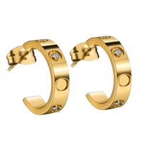 High Polished Fashion Jewelry Party Gifts Earrings Hip Hop Stud Earings Gold Rose Earrings for Women Party Wedding Hoop Wholesale