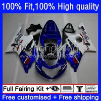 Injection Mold Fairings For SUZUKI GSX-R1000 GSXR1000 K2 00-02 Bodywork 24No.0 GSXR 1000 CC 1000CC 00 01 02 GSXR-1000 2000 2001 2002 Motorcycle OEM Bodys Factory Blue