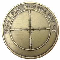 Commemorativbe Coin Coin Stati Uniti Army Sniper Souvenir Coins Placcato Bronzo Challenge Coin Da un luogo che non vedrai