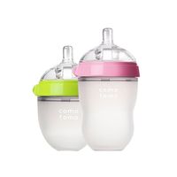Silikon Bebek Şişe Yeşil / Pembe 5 OZ ve 8 Şişeler 2 Paket BPA Ücretsiz Besleme Şişesi Çocuk Çocuklar 220106