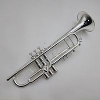 Bach LT180S-37 Profesyonel Performans Aletleri BB Tune Trompet Gümüş Kaplama Yüzey Vaka Ağızlık Aksesuarları Ile Yüksek Kalite
